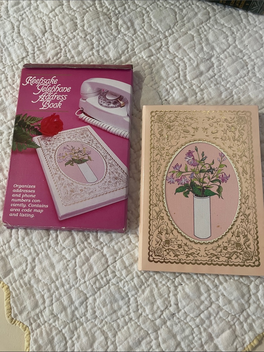 Keepsake Telephone Address Book - Pink Floral Cover never used